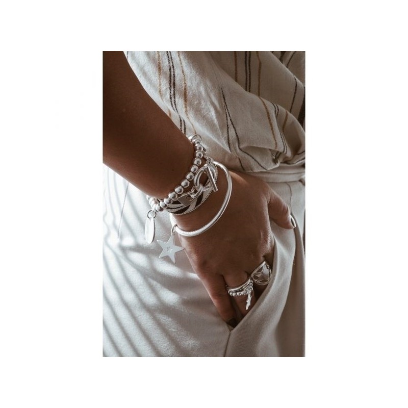 Jonc double étoiles Secret de Cuir