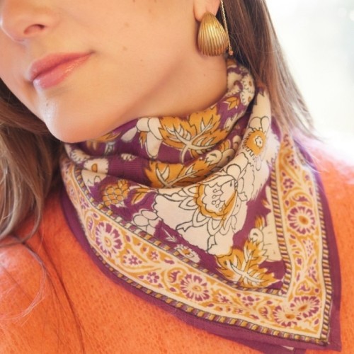 Foulard Vishnu Prune