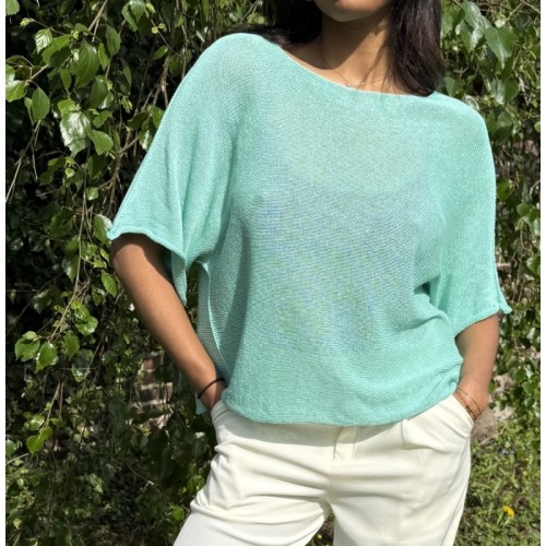 Pull Sacha Vert eau