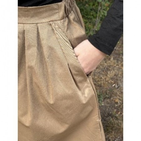 JUPE AMPLE CASSIE TAUPE