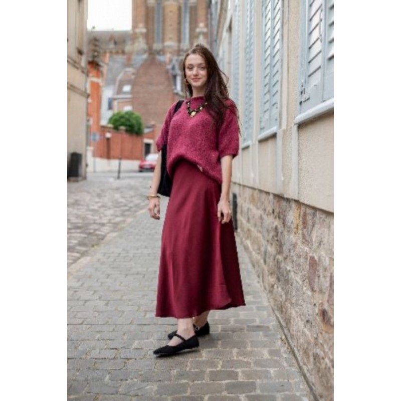 JUPE SERENA WINE RED