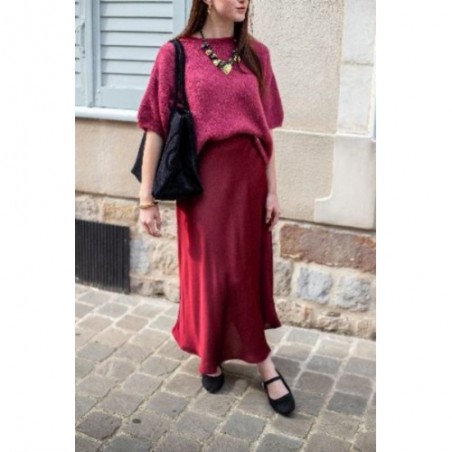 JUPE SERENA WINE RED