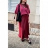 JUPE SERENA WINE RED