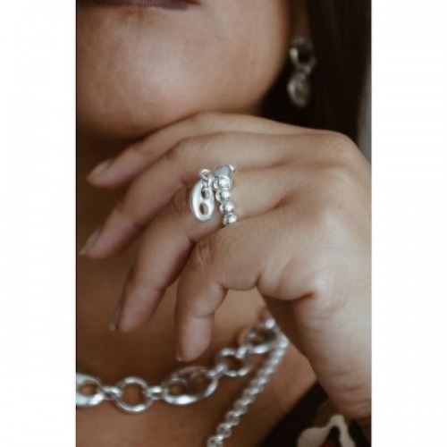 Bague perles grain de café...