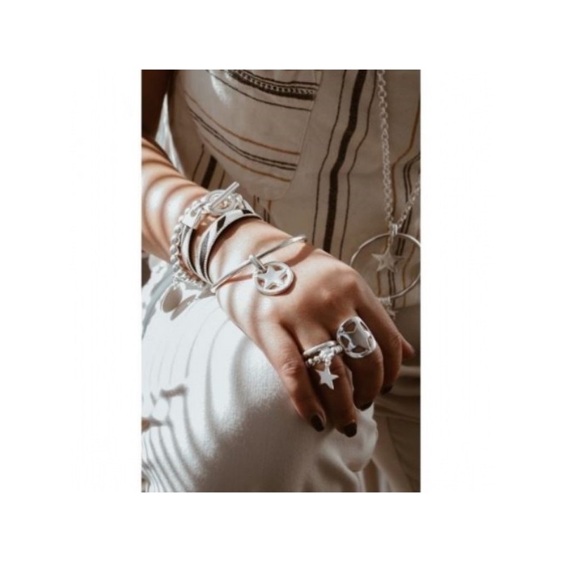 Bague perles étoile SECRET DE CUIR