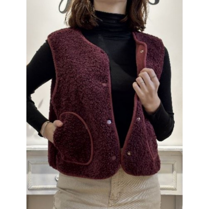 GILET SANS MANCHES BORDEAUX