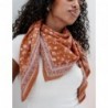 GRAND FOULARD INDIEN BENGAL PRALINE