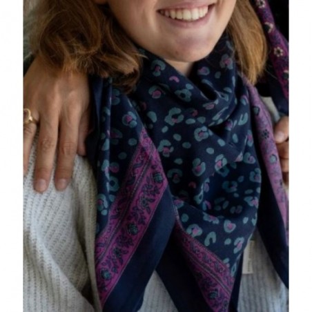 GRAND FOULARD LEOPARD - BENGAL ECLIPSE