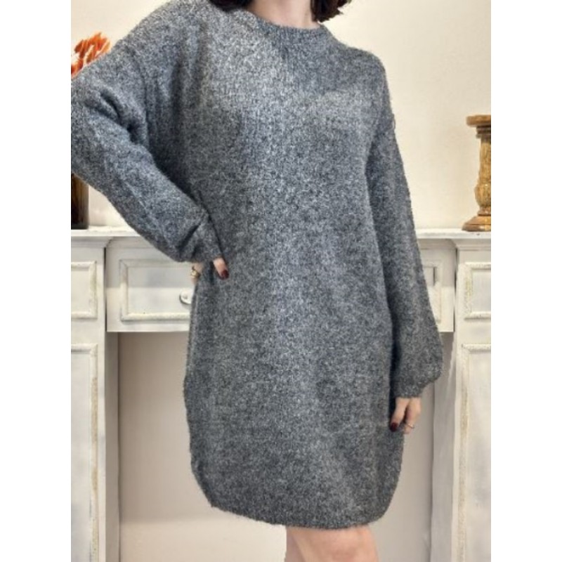ROBE EN LAINE CHARLIE - GRIS FONCE