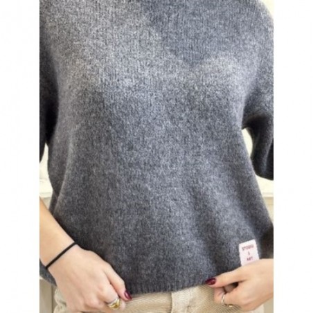 PULL  BROOKE DOUX ALPAGA GRIS