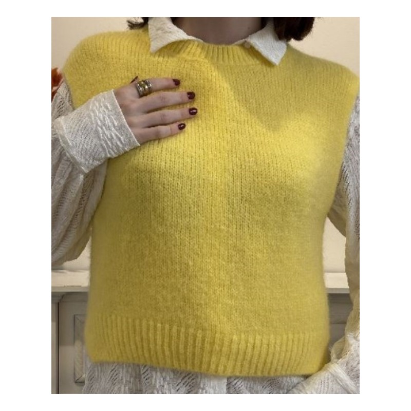 PULL SANS MANCHES DOUX ALPAGA SERGE