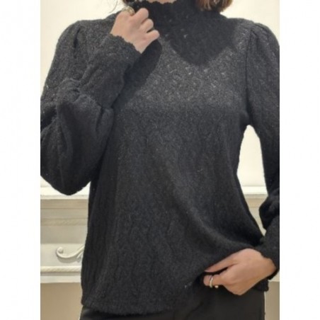BLOUSE DENTELLE BLAKE NOIRE