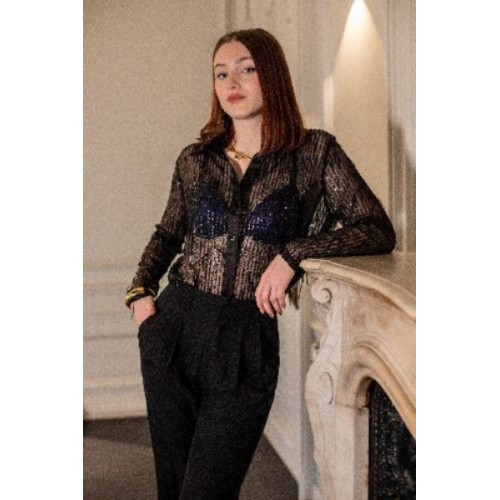 BLOUSE STARDUST BLACK