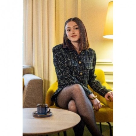 JUPE SHORT GALAXIE TWEED