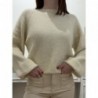 Pull songe d'hiver beige TU