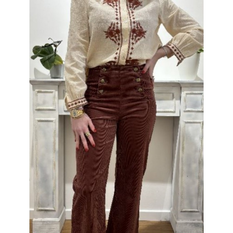 Pantalon oraije victorine velour 