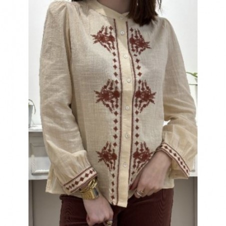 Chemise voile bourgogne