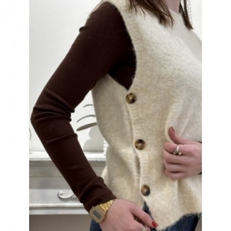 Pull sans manches sauge d'hiver TU