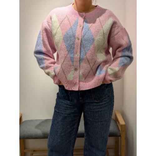 GILET JACQUARD REVE ROSE 