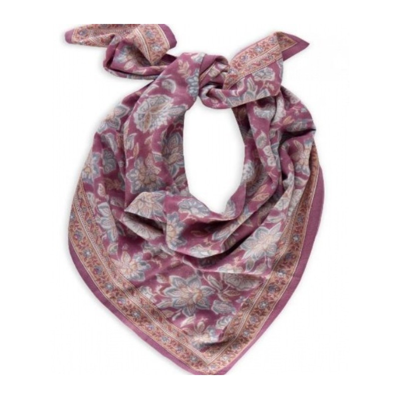 Petit foulard Matira sureau- Prune