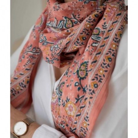 Grand foulard Capri pêche- Pêche