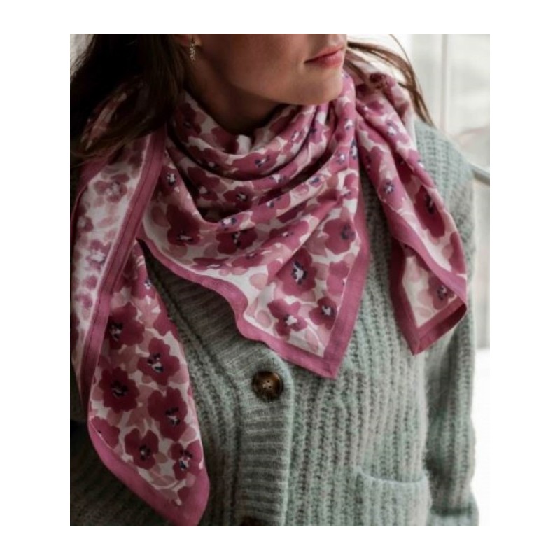 GRAND FOULARD POSY DAHLIA