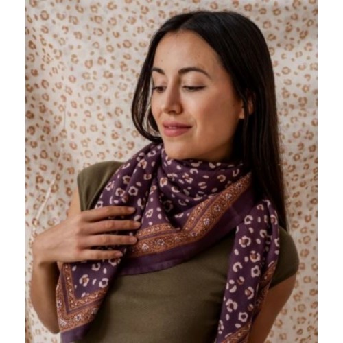 GRAND FOULARD LEOPARD -...