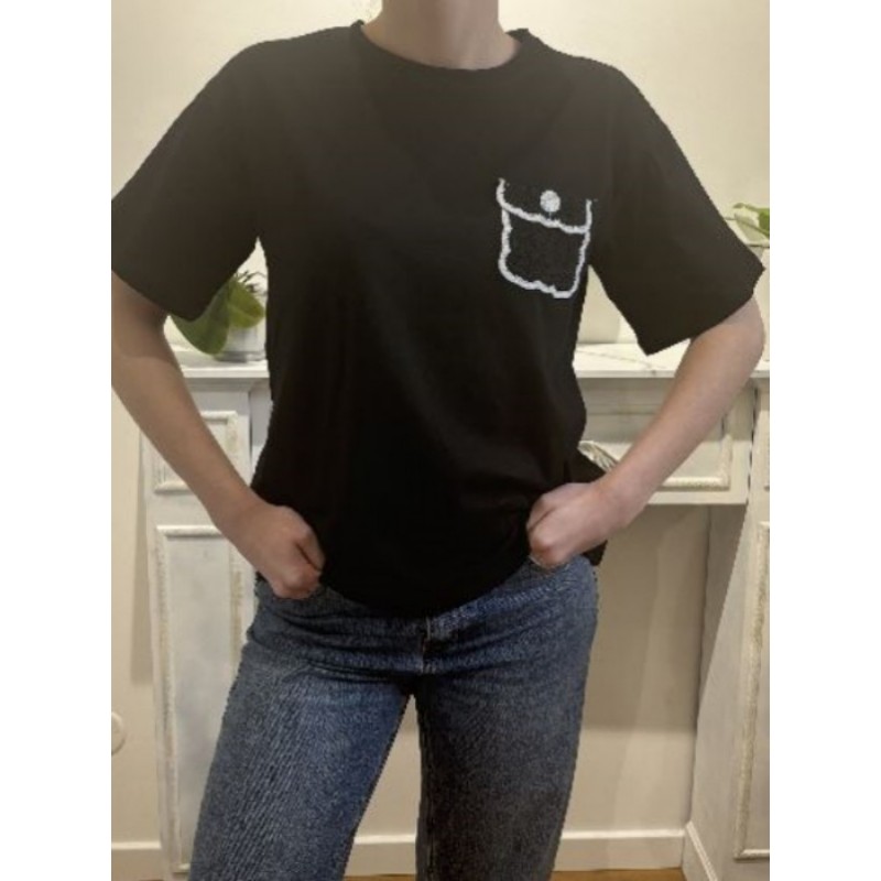 TEE-SHIRT POCKET NOIR