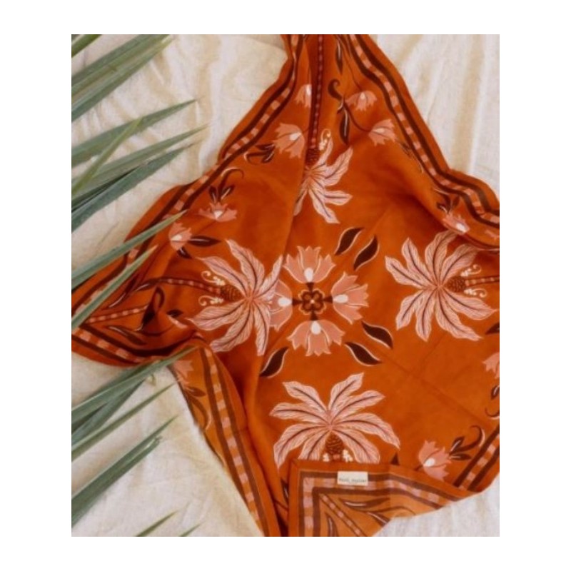 FOULARD BLOOM TERRACOTTA BINDI ATELIER
