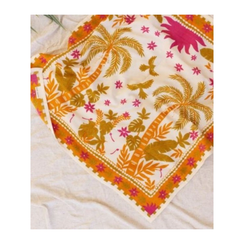 FOULARD TROPICAL SPIRIT TERRACOTTA BINDI ATELIER