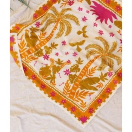 FOULARD TROPICAL SPIRIT TERRACOTTA BINDI ATELIER