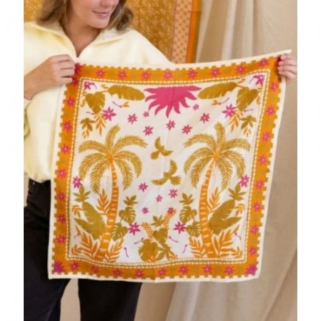 FOULARD TROPICAL SPIRIT TERRACOTTA BINDI ATELIER