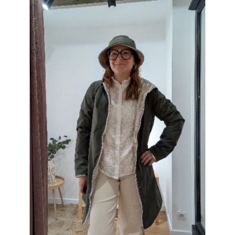 IMPER KAKI MI-SAISON REVERSIBLE