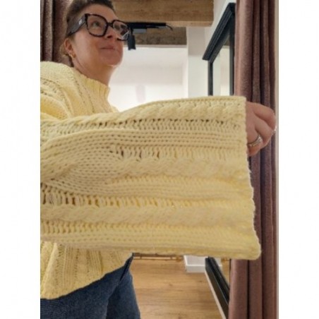 PULL SUNRISE COTON JAUNE