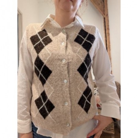 GILET JACQUART BEIGE UNIQUE