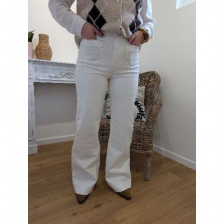 JEAN ELENA DENIM BLANC TAUPE ORAIJE PARIS