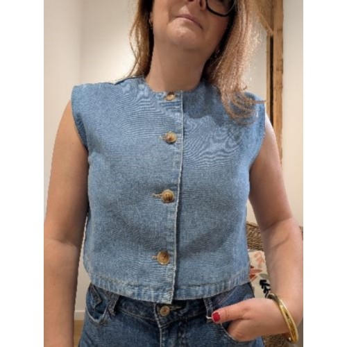 GILET MIMOSA BLEU