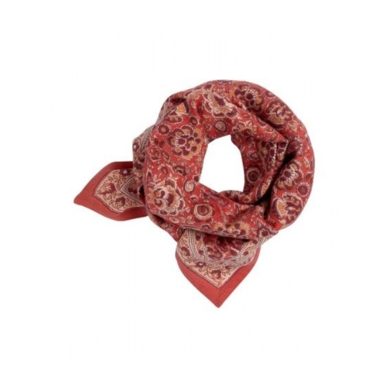 FOULARD INDIEN GARDA FRAMBOISE - BINDI ATELIER