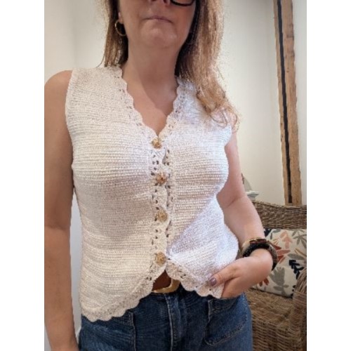 GILET SANS MANCHES MAEVA BLANC