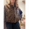 VESTE BOMBERS LEOPARD OVESIZE